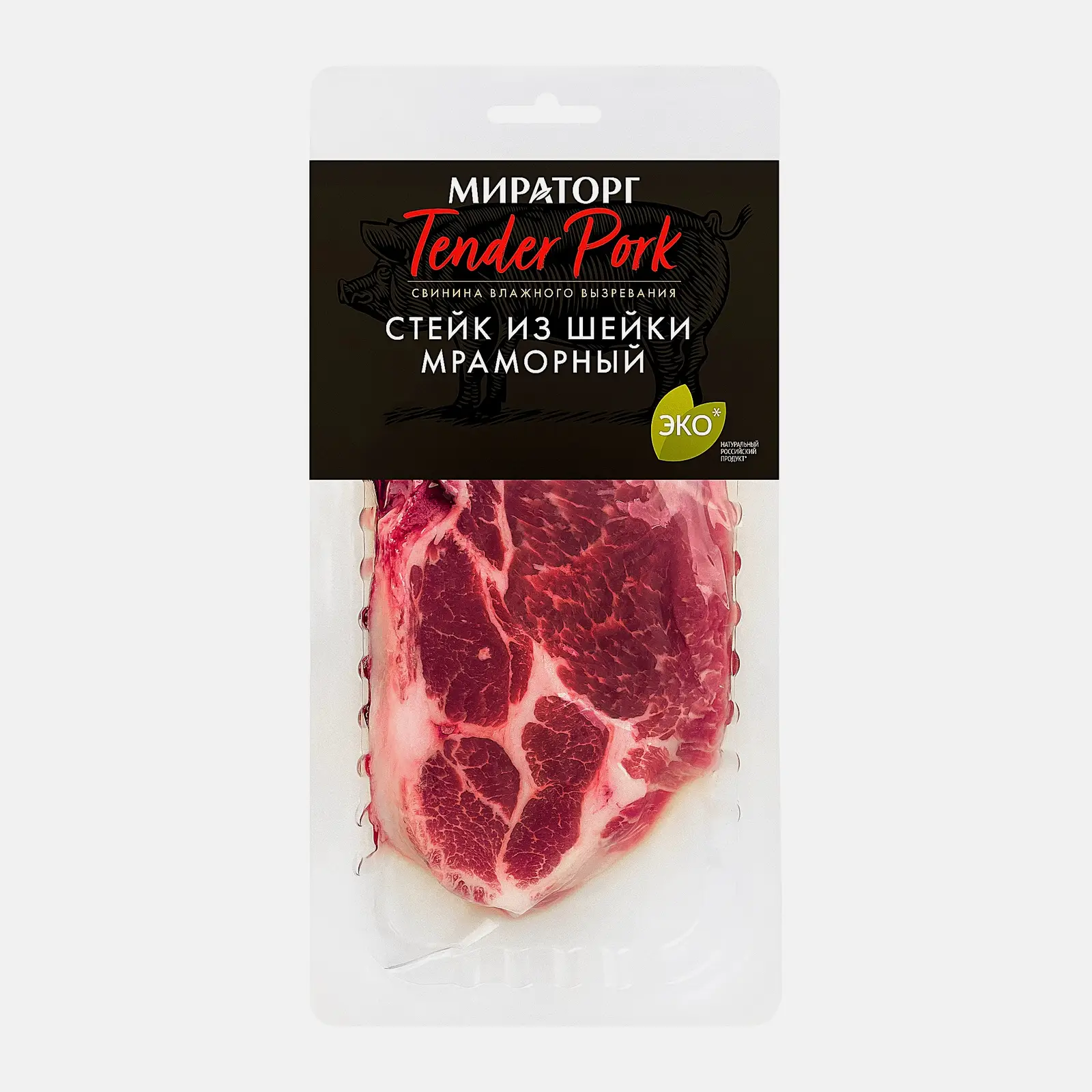 Изображение товара Стейк Мираторг Tender Pork свиной Мраморный на кости 280г