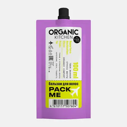 Питательный бальзам для волос Pack Me Organic Kitchen Organic Shop 100мл