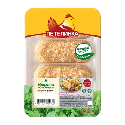 Изображение товара Котлеты Петелинка Сливочные куриные 500г