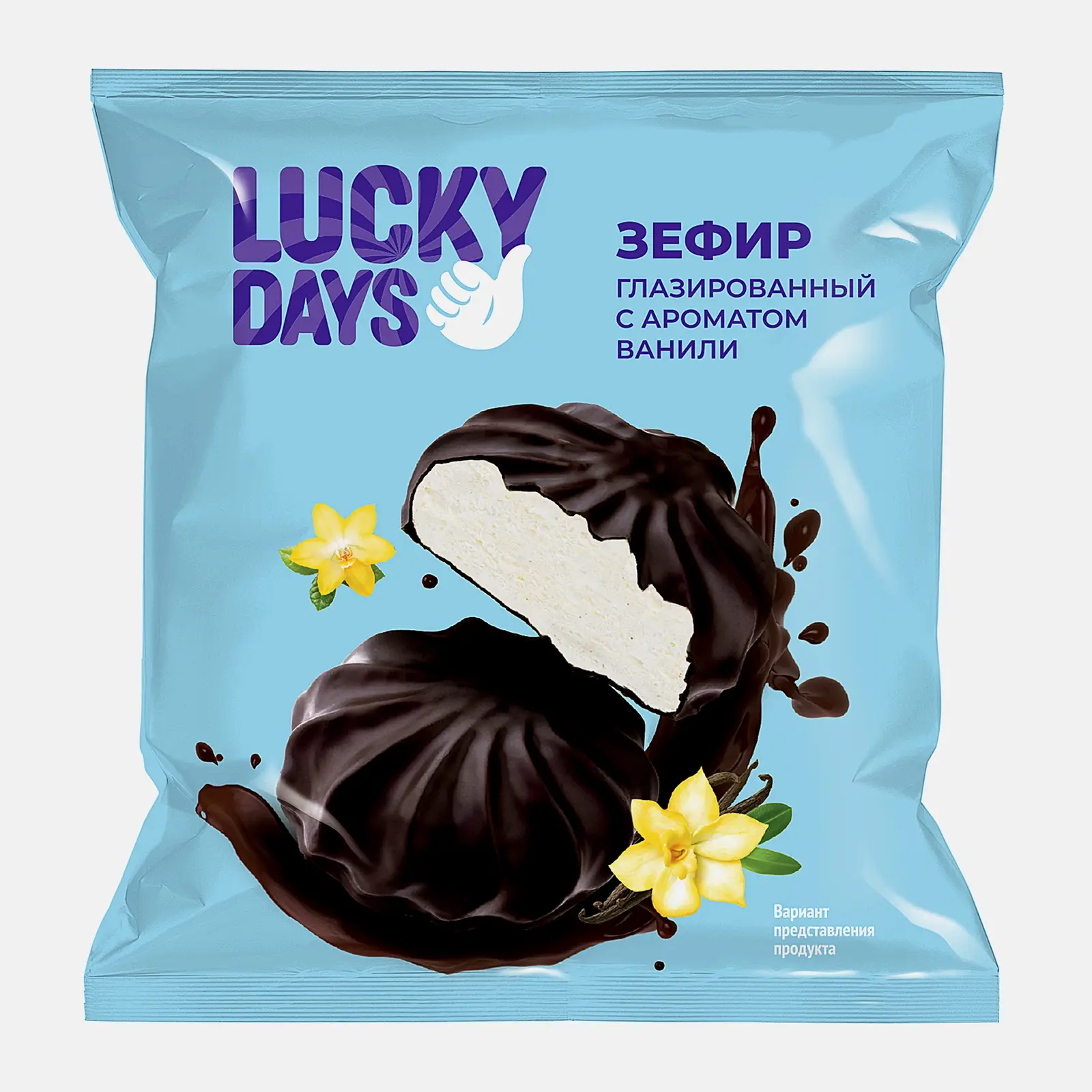 Изображение товара Зефир Lucky Days с ароматом ванили глазированный 300 г