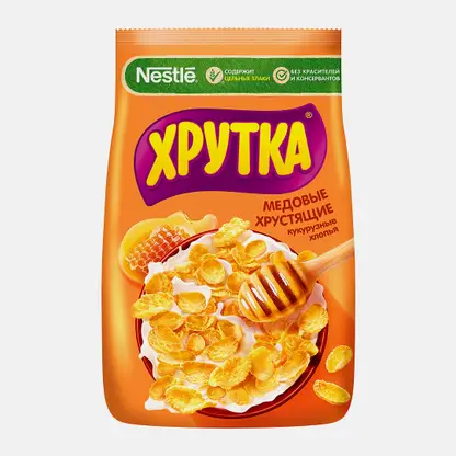 Кукурузные хлопья Хрутка Медовые обогащенные кальцием 270/300г