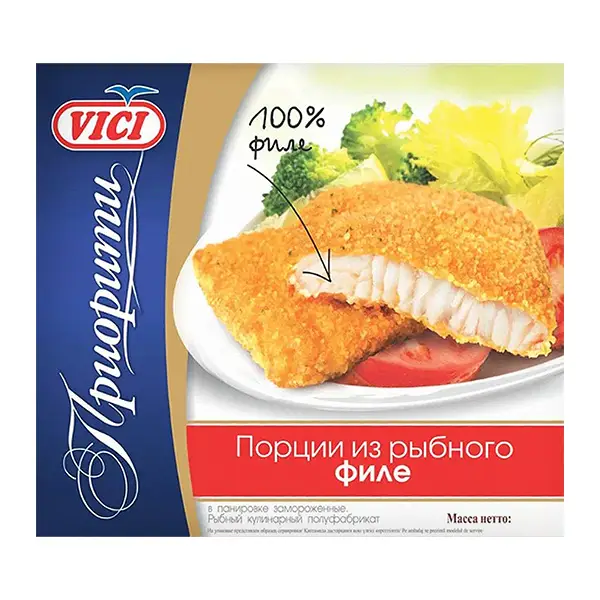 Изображение товара Порции из рыбного филе в панировке Vici 300г