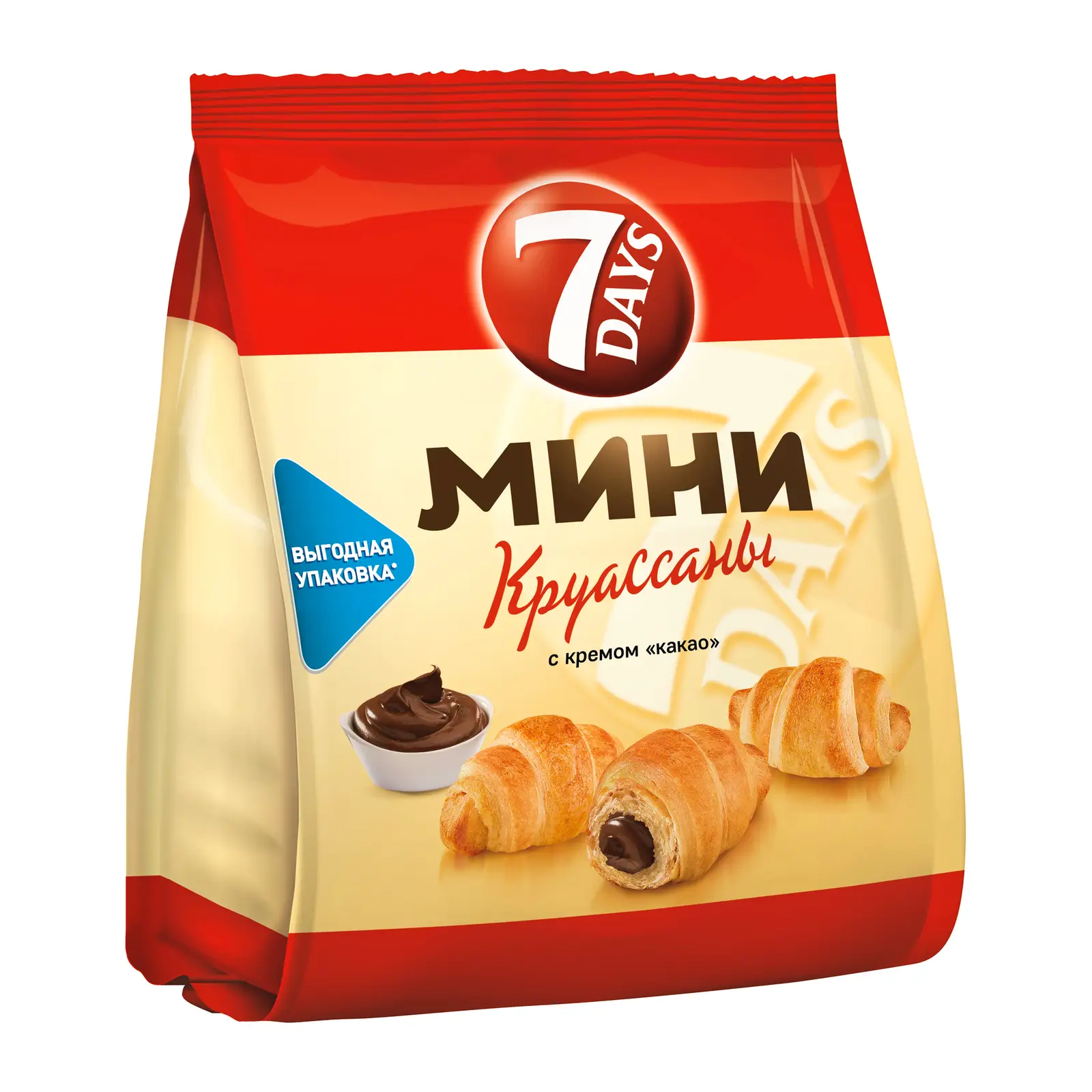 Изображение товара Мини-круассаны с кремом Какао 7Days 105г
