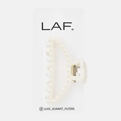 Краб для волос LAF жемчужный средний