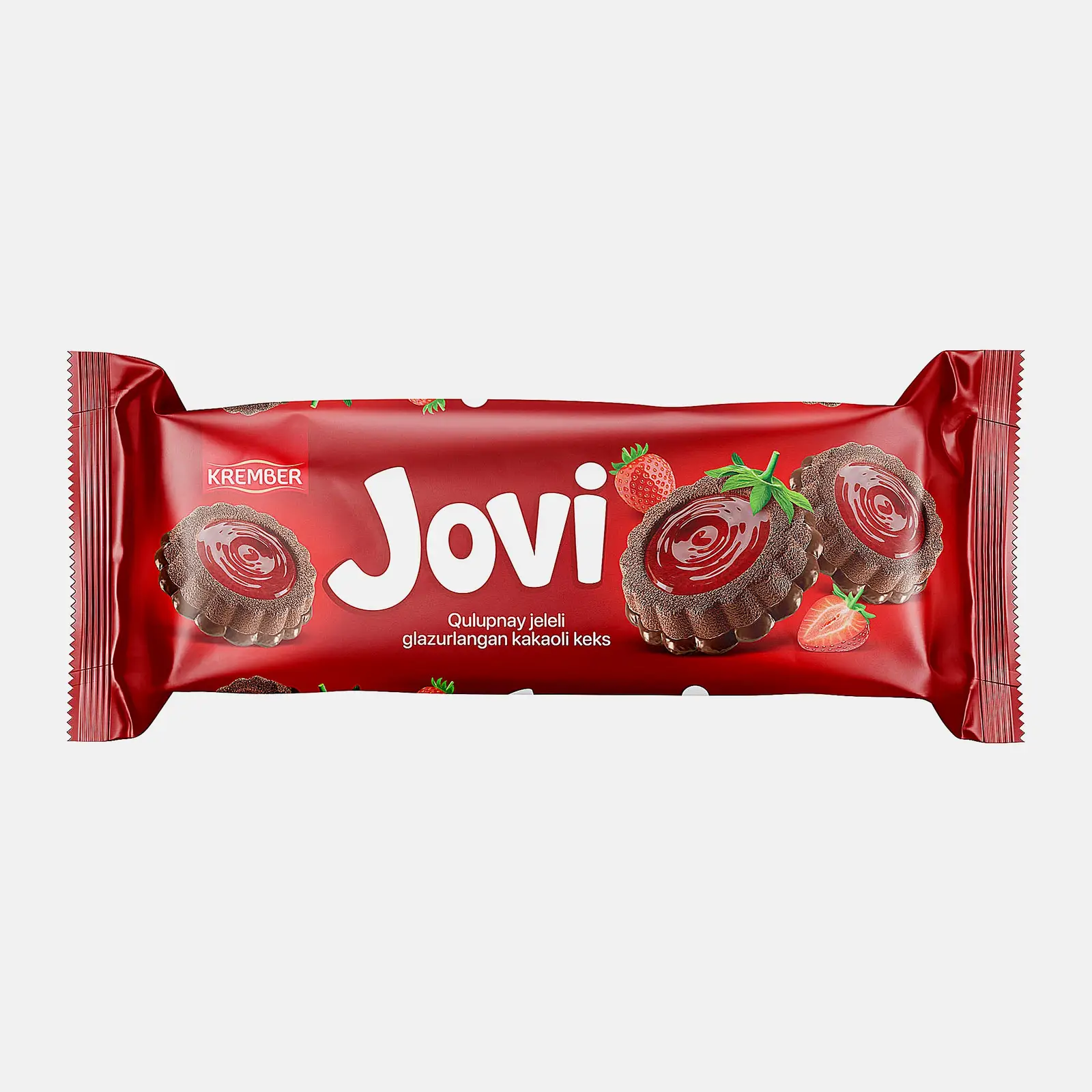 Кекс с клубничным желе в глазури Jovi 180г