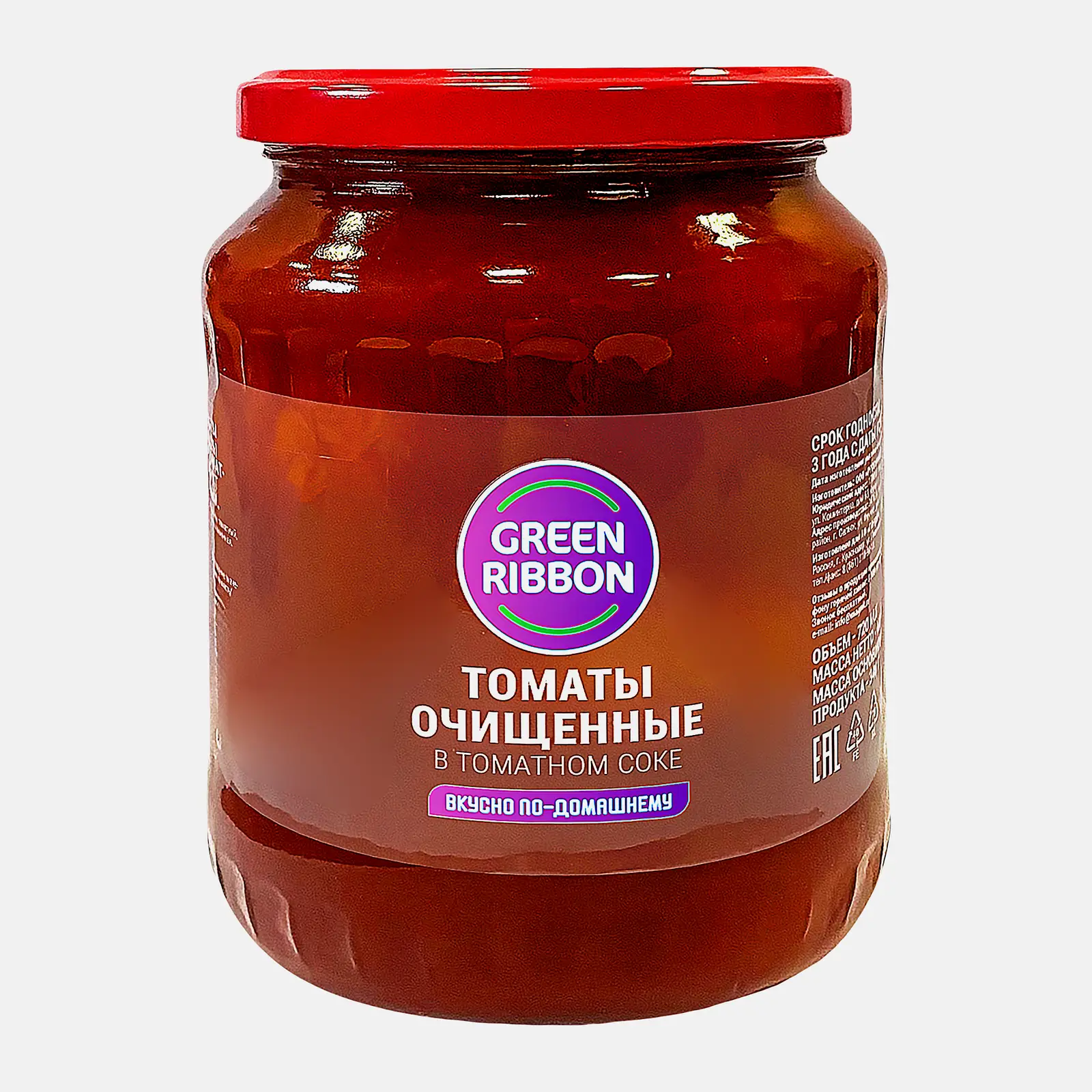 Томаты очищенные Green Ribbon 680г