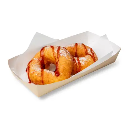 Изображение товара Пончики с клубничным топпингом 2шт 125г вкусное лакомство