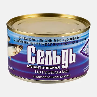 Сельдь натуральная в масле 240г
