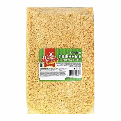 Изображение товара Каша Наше утро из пшенных хлопьев не требует варки 400г