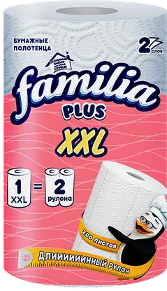 Бумажные полотенца Familia 1 рулон 2 слоя