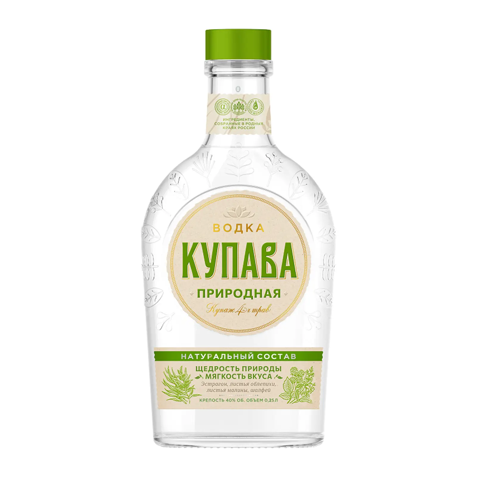 Изображение товара Водка Купава Природная 40% 250мл