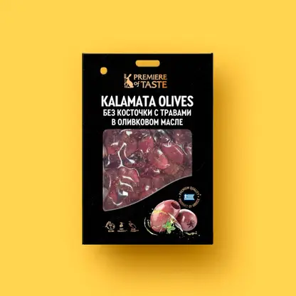 Изображение товара Оливки Каламата маринованные с травами без косточки Premiere of Taste 150г