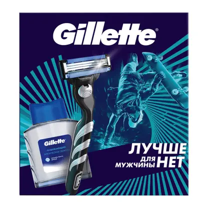 Изображение товара Подарочный набор Gillette Mach3 Станок+Лосьон после бритья 50мл+1 кассета в ассортименте