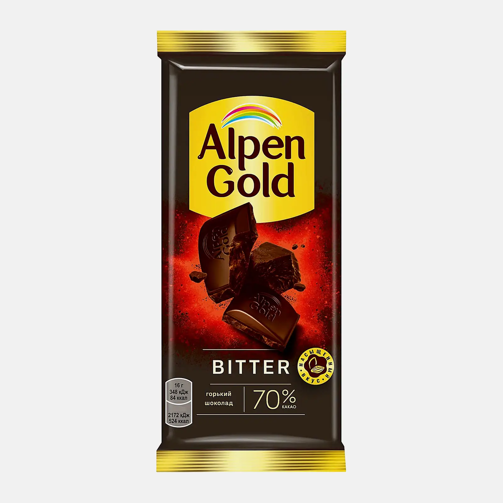 Шоколад Alpen Gold Bitter горький 70% 75г Шоколад Alpen Gold Bitter горький 70% 75г