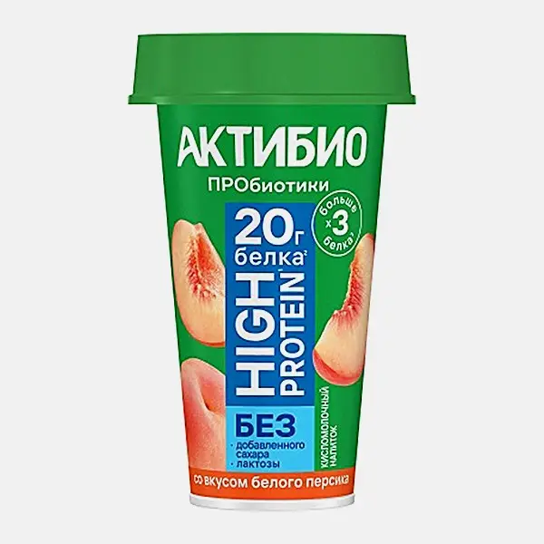 Кисломолочный напиток персик Актибио высокобелковый 1.5% 190г Кисломолочный напиток персик Актибио высокобелковый 1.5% 190г