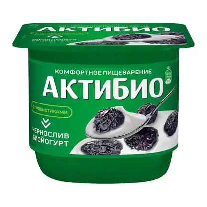 Изображение товара Биойогурт Актибио Чернослив 2.9% 130г