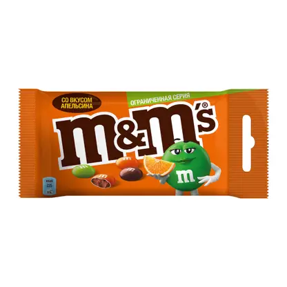 Изображение товара Драже M&M's со вкусом апельсина 45г - шоколад и цитрус в одной упаковке