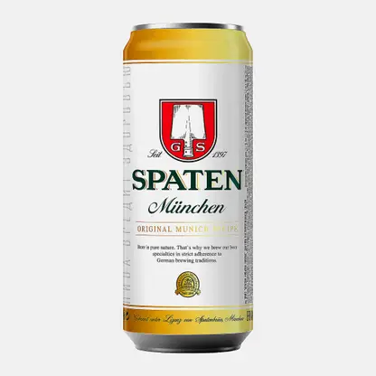 Пиво Spaten Munchen Hell светлое пастеризованное 5.2% 450мл