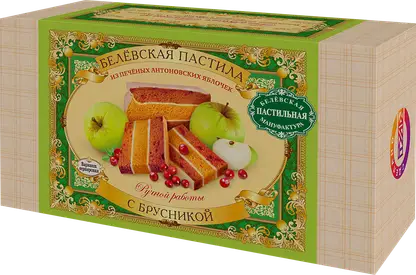 Пастила Мануфактура с брусникой Белевская пастила 200г
