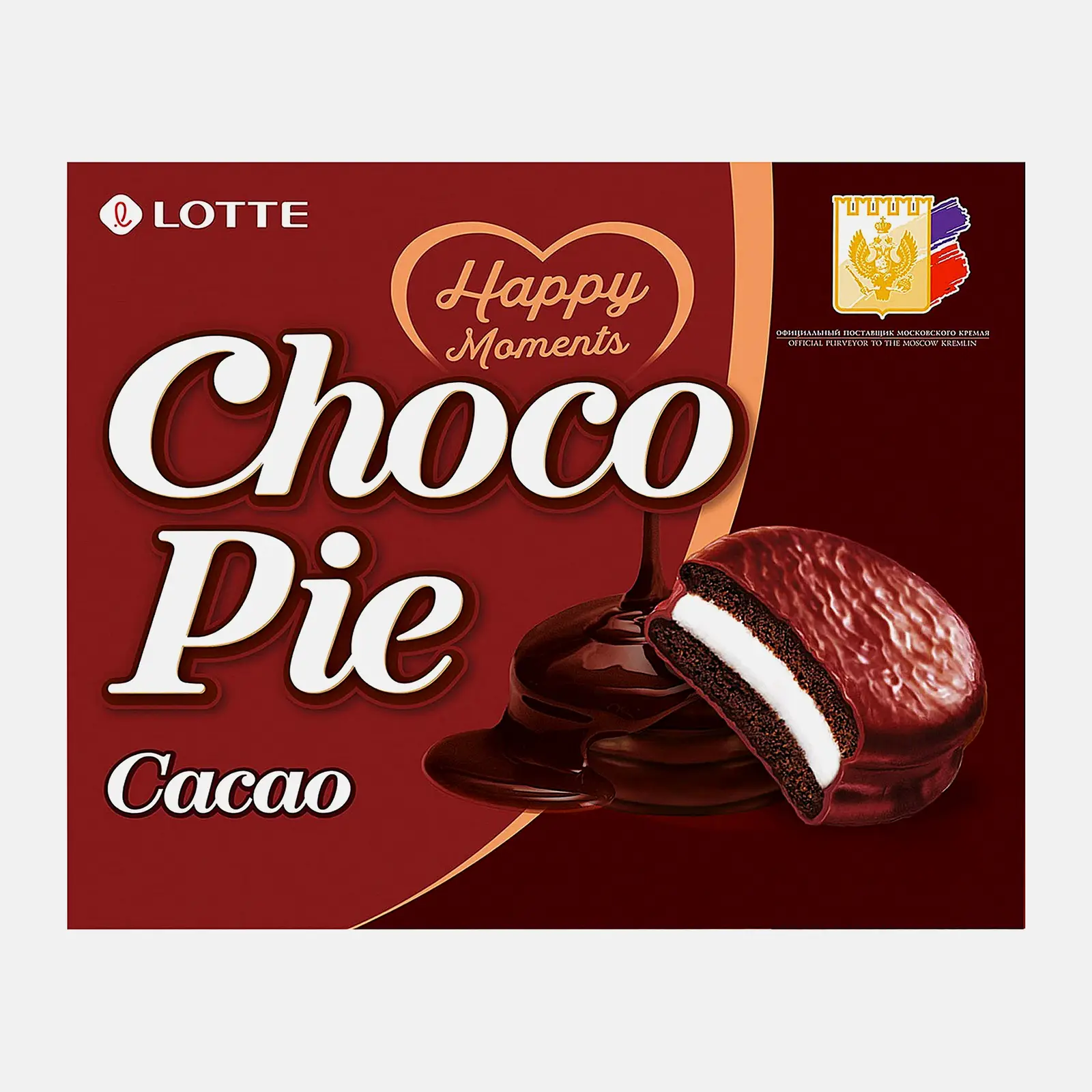 Печенье Choco Pie Cacao в глазури Lotte 12шт*28г Печенье Choco Pie Cacao в глазури Lotte 12шт*28г