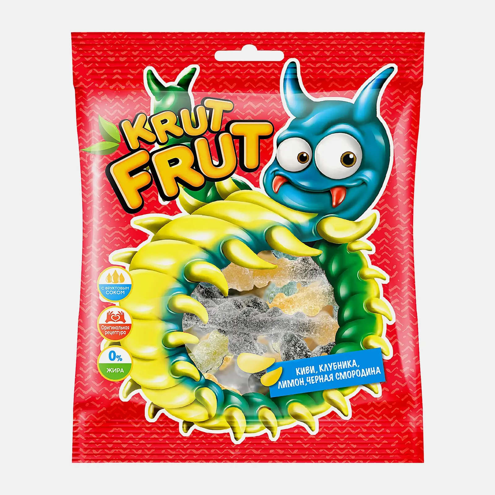 Изображение товара Мармелад жевательный Krut Frut Сороконожки 70г