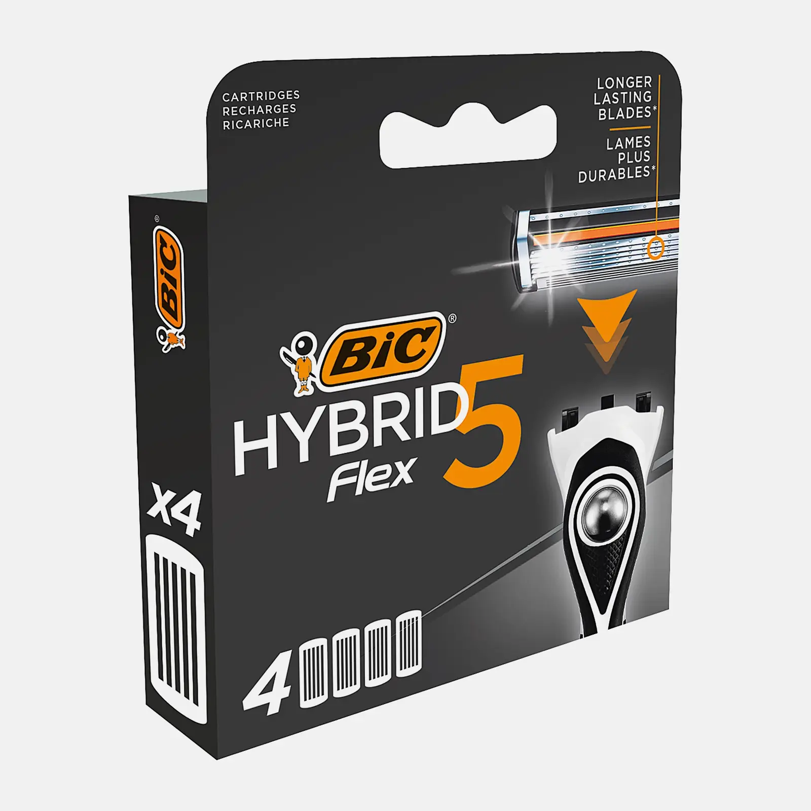 Сменные кассеты для мужской бритвыBIC Hybrid 5 Flex 5 подвижных лезвий 4шт - фото 3
