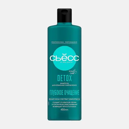 Шампунь для волос Сьёсс Detox для нормальных и жирных волос женский 450мл