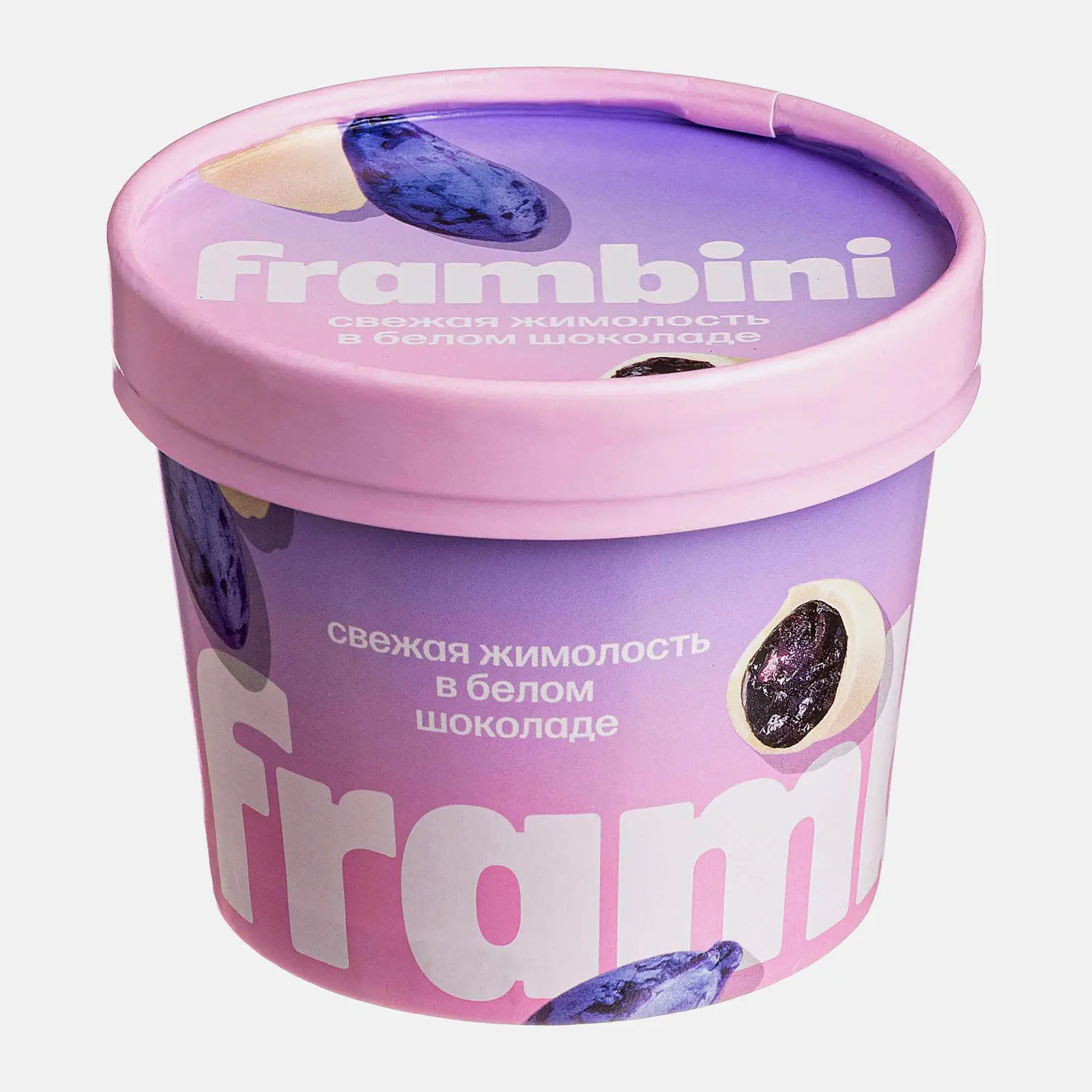 Изображение товара Мороженое Frambini Жимолость в белом шоколаде 130 г