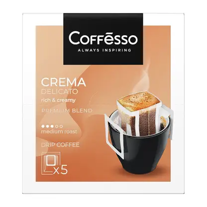 Изображение товара Кофе молотый Сoffesso Crema Delicato 5пак*9г