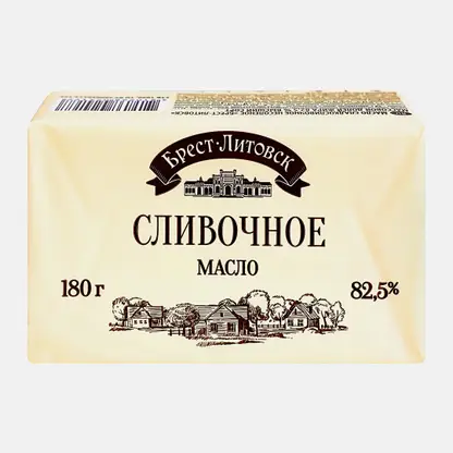 Масло сладко-сливочное Брест-Литовск 82.5% 180г
