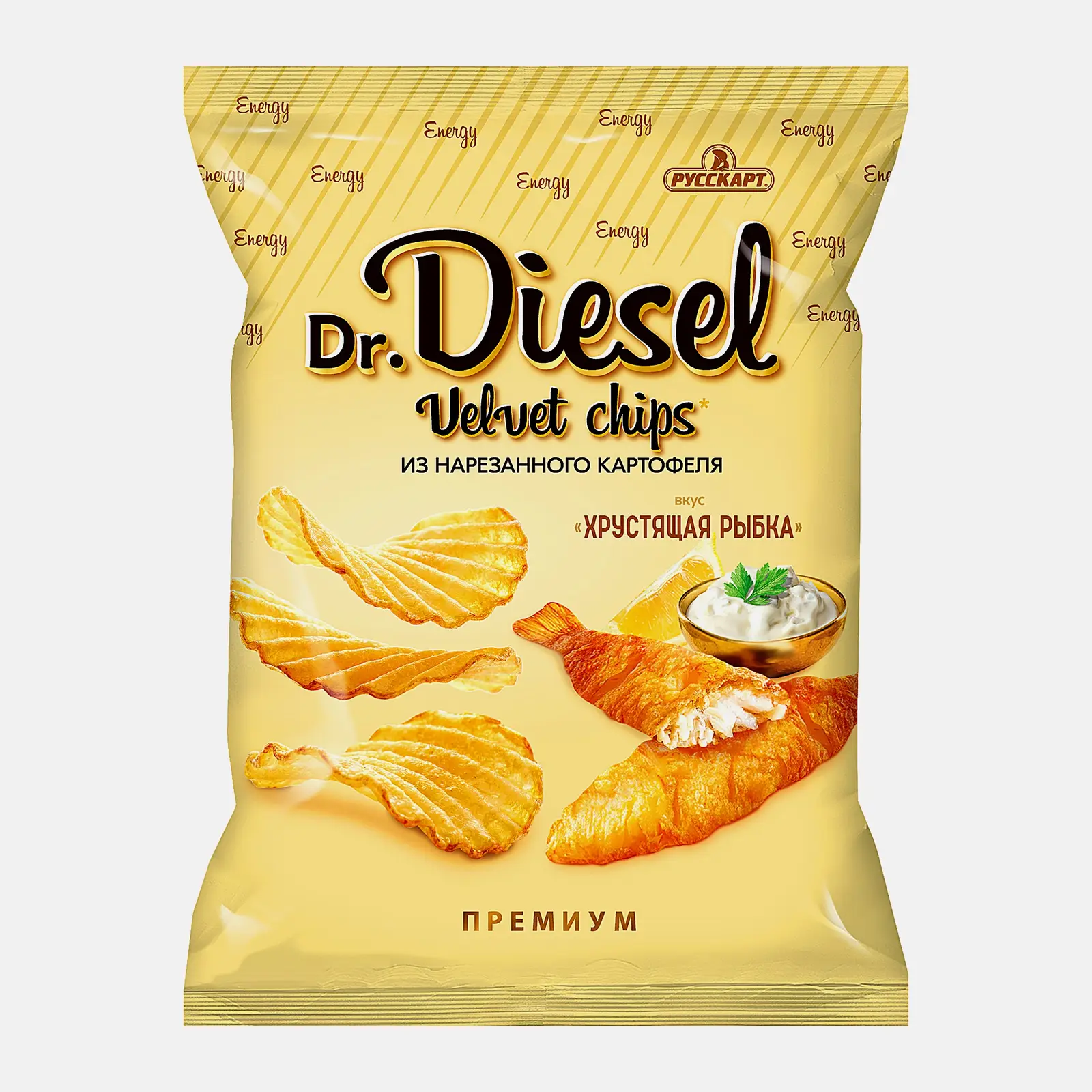 Чипсы рифленые Фиш энд чипс Dr. Diesel 120г