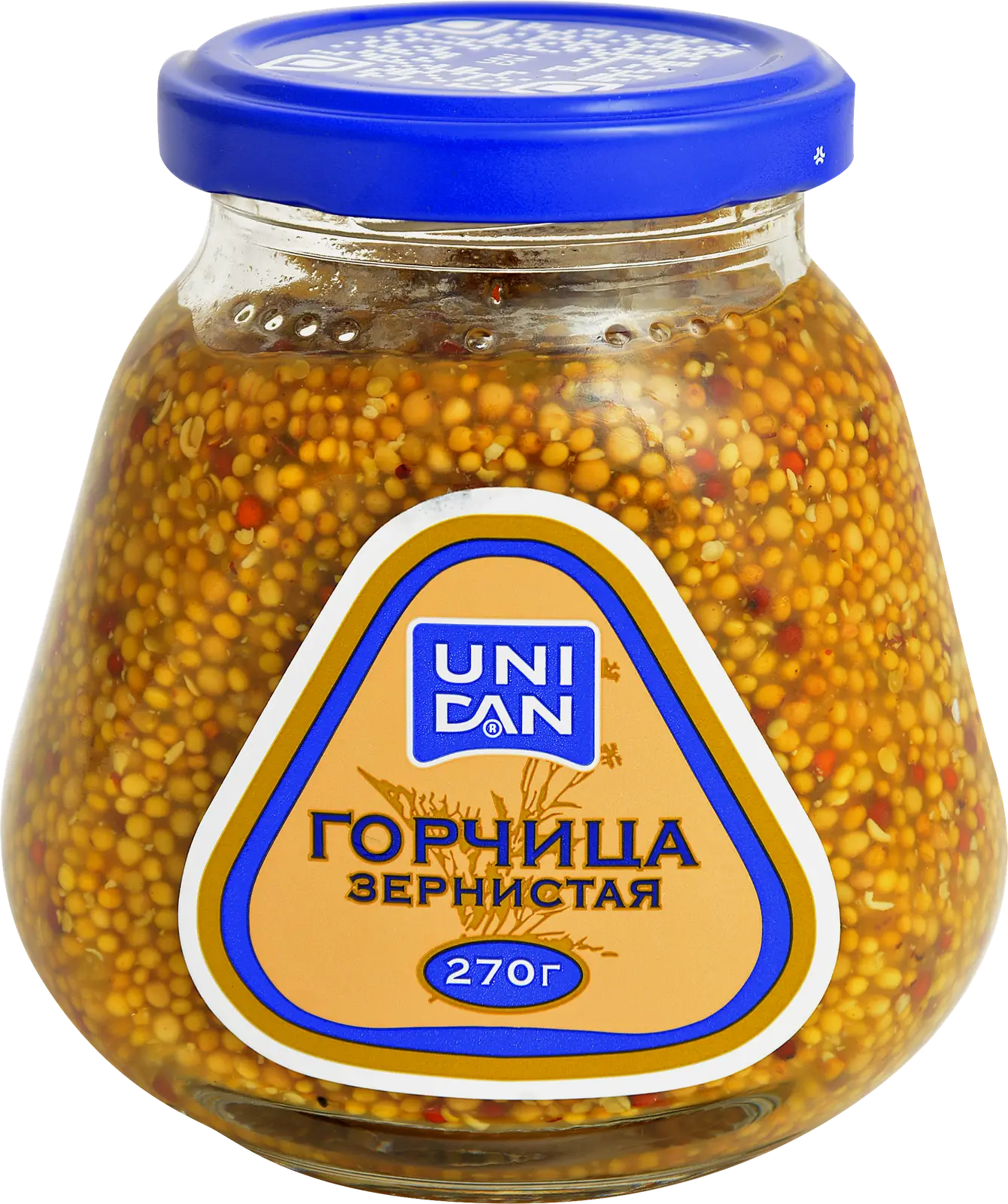 Изображение товара Горчица зернистая Uni Dan 270г - остро-сладкая приправа для блюд