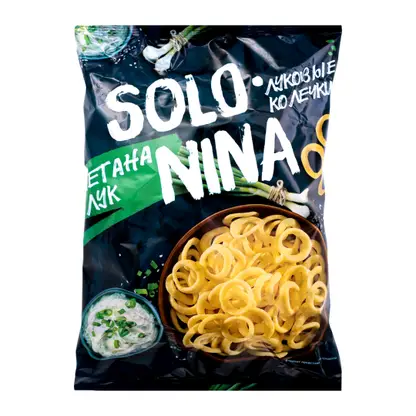 Изображение товара Луковые кольца Solo Nina со вкусом сметана и лук 90г