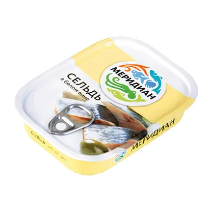 Изображение товара Сельдь Меридиан филе-кусочки в белом вине 115г