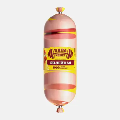 Колбаса Папа может Филейная из мяса птицы вареная весовая