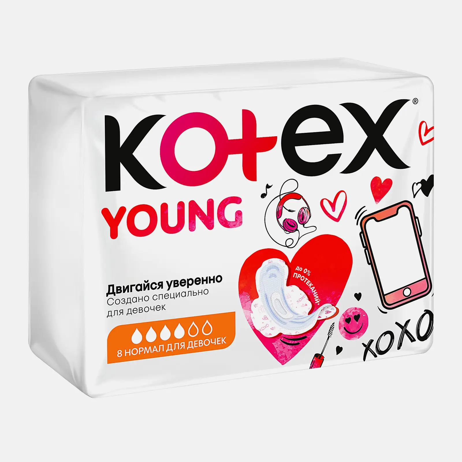 Гигиенические прокладки для девочек Kotex Young Нормал 8шт