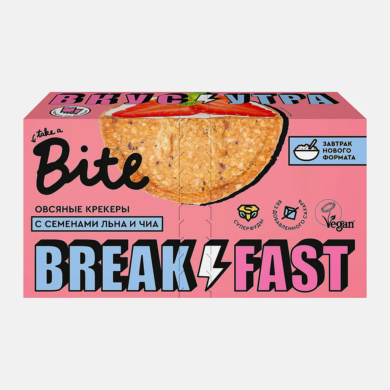 Овсяные крекеры с семечками подсолнечника льном и чиа Take a Bite 200г