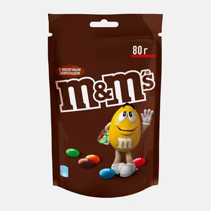 Драже c молочным шоколадом M&M's 80г