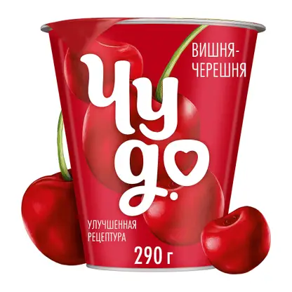 Изображение товара Йогурт вязкий Чудо Вишня черешня 2% 290г