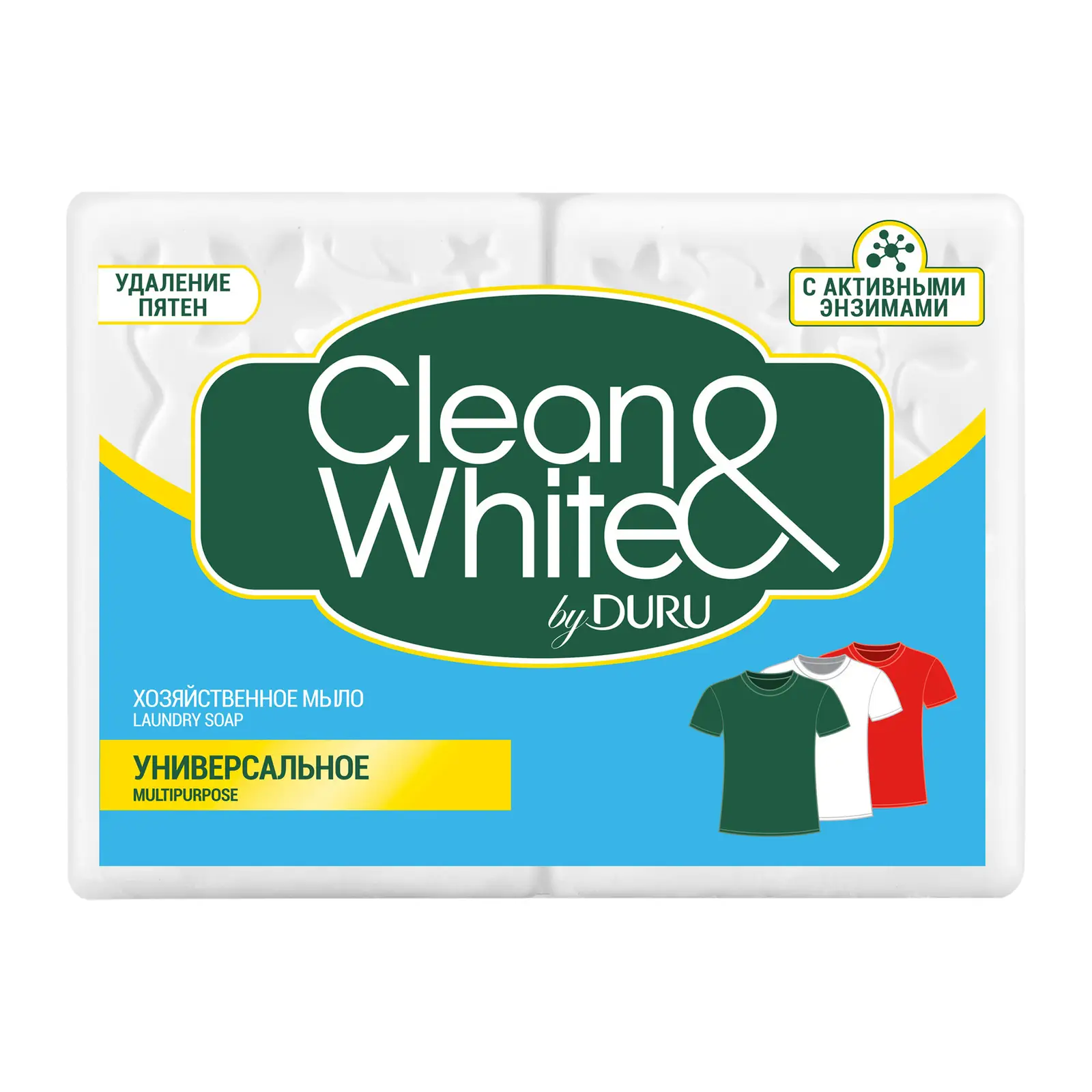 Изображение товара Хозяйственное мыло Duru Clean&White Универсальное 2шт 120г