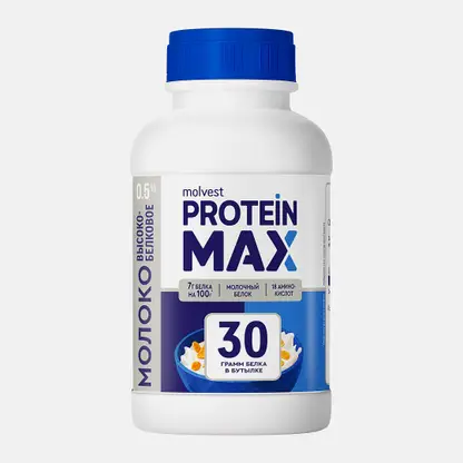 Молоко ультрапастеризованное высокобелковое Molvest Protein Max 0.5% 450г