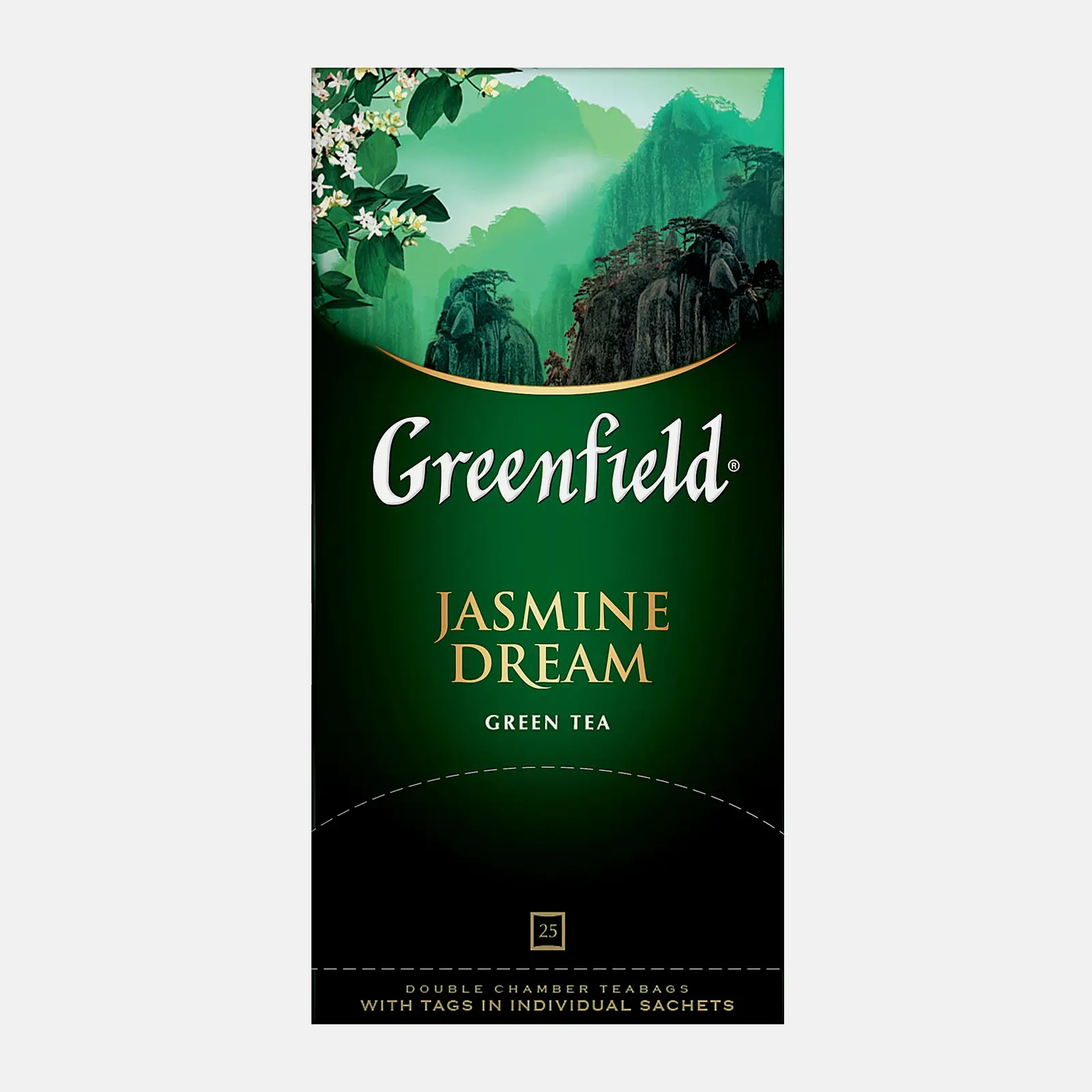 Изображение товара Зеленый чай Greenfield Jasmine Dream 0.05 кг — жасминовый аромат