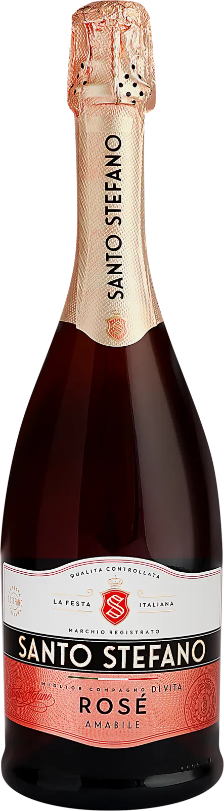 Изображение товара Винный напиток газированный розовый полусладкий Santo Stefano 8% 750мл