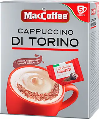 Изображение товара Кофе растворимый Maccoffee Cappuccino Di Torino 5 саше 127.5г