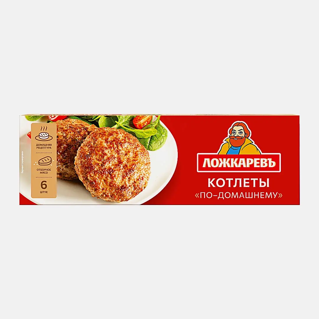 Котлеты Ложкаревъ По-домашнему 400г Котлеты Ложкаревъ По-домашнему 400г