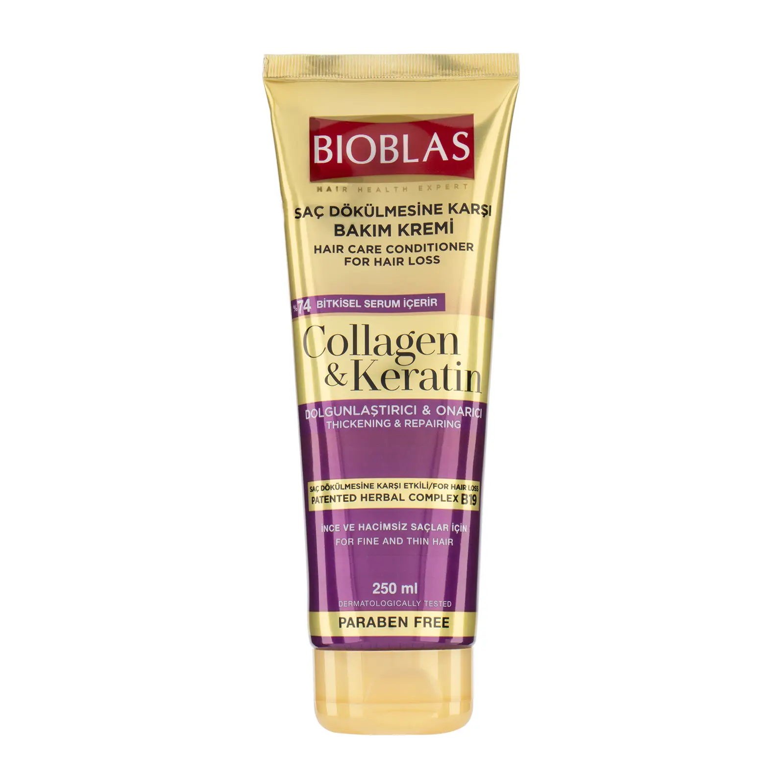 Кондиционер Bioblas Collagen & Keratin против выпадения коллаген кератин 250мл