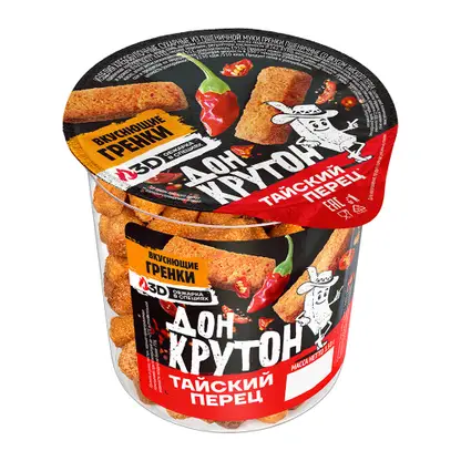 Изображение товара Гренки Дон Крутон пшеничные Тайский Перец 130г