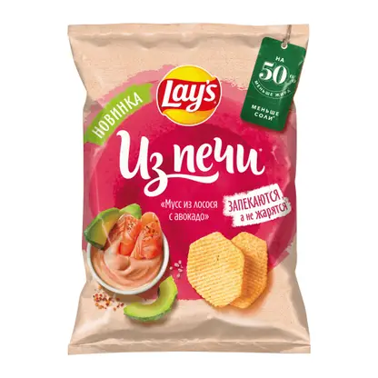 Изображение товара Чипсы Lays из печи Мусс из лосося с авокадо 81г