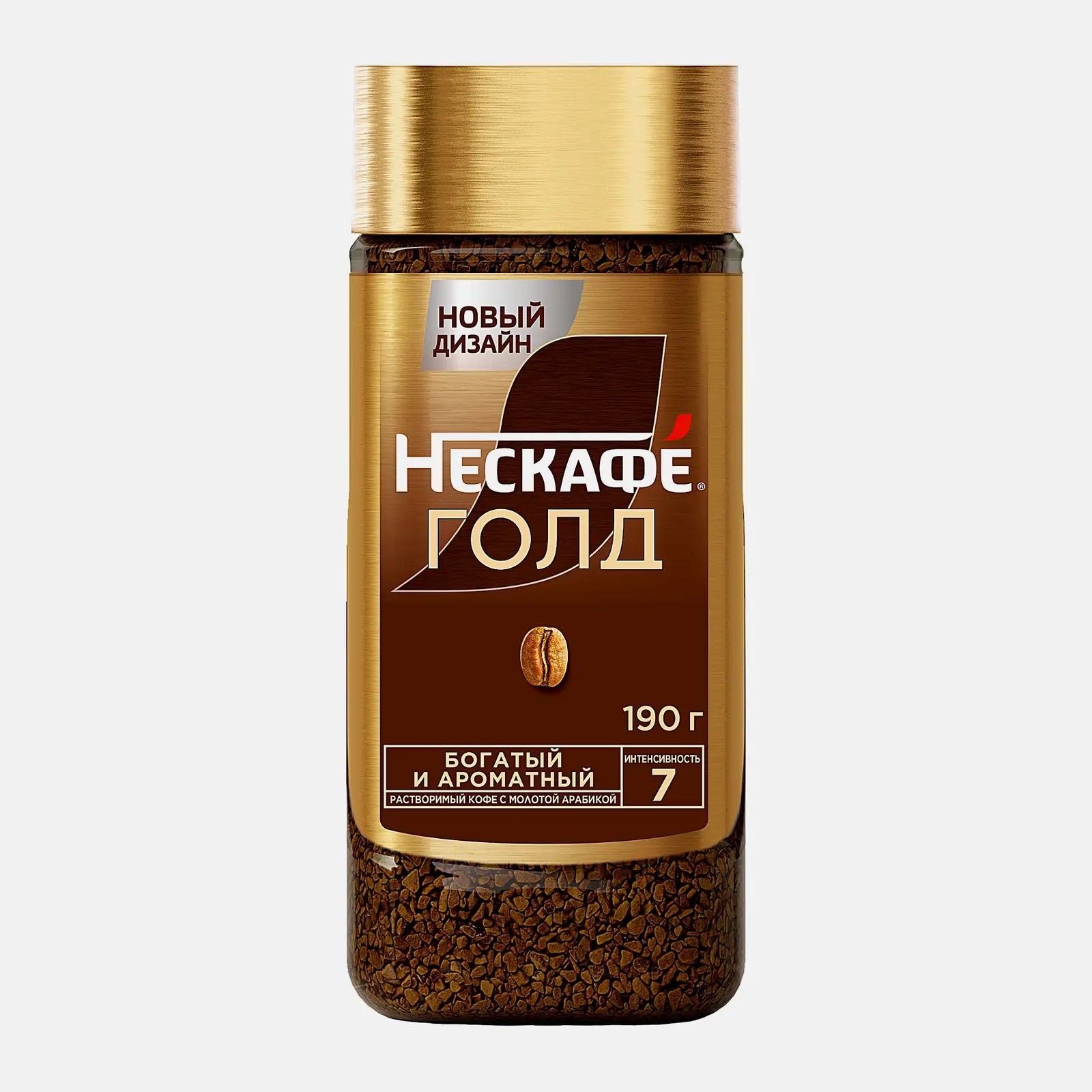 Изображение товара Растворимый кофе Нескафеголд 190г - насыщенный аромат и богатый вкус