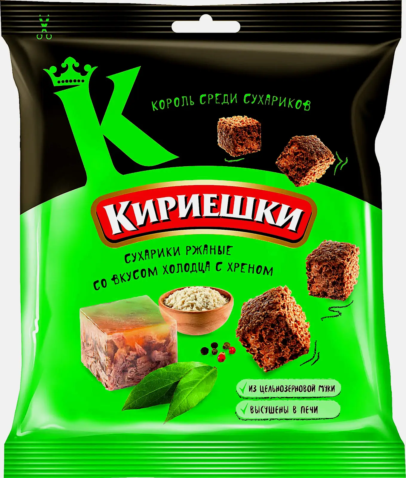 Сухарики ржаные Бекон/Холодец с хреном/Ветчина и сыр Кириешки 40г в ассортименте